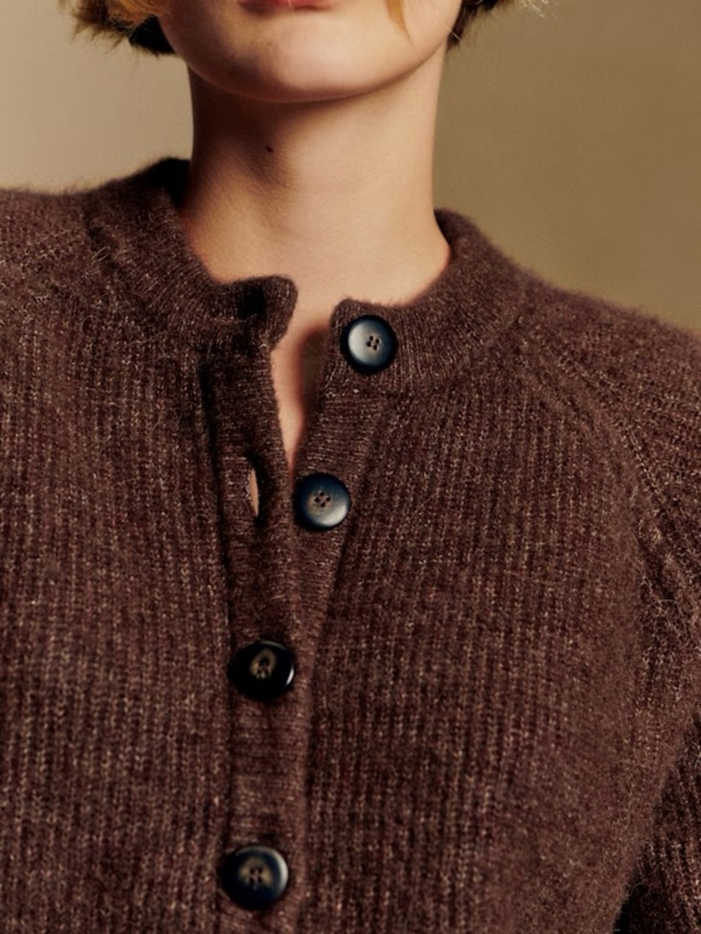 EUC Sézane Othello Cardigan in Mocha Size S - Picture 2 of 6